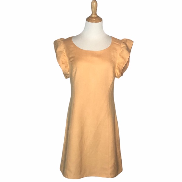 Urban Renewal Peach Linen Flutter Sleeve Mini Dress M - Picture 2 of 8